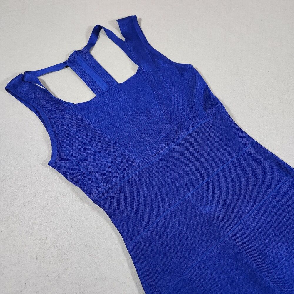 Metaphor Cobalt Blue Bandage Dress with Thick Straps Size S